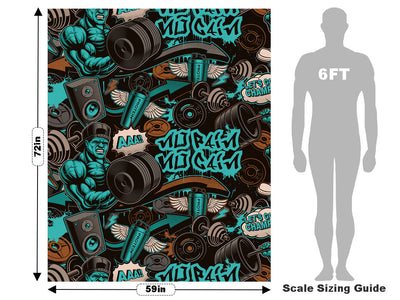 End to End Graffiti Vehicle Wrap Scale~Rwraps Series 914 End to End Graffiti Measurements~1