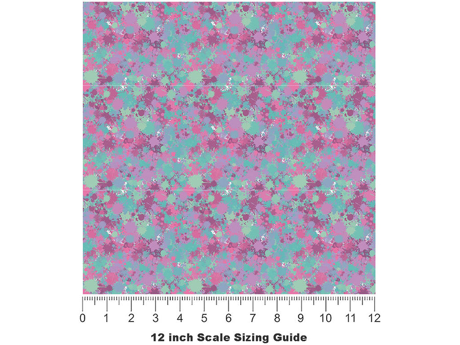 Endless Memories Paint Splatter Vinyl Film Pattern Size 12 inch Scale~Rwraps Endless Memories Paint Splatter Sizing Chart~2