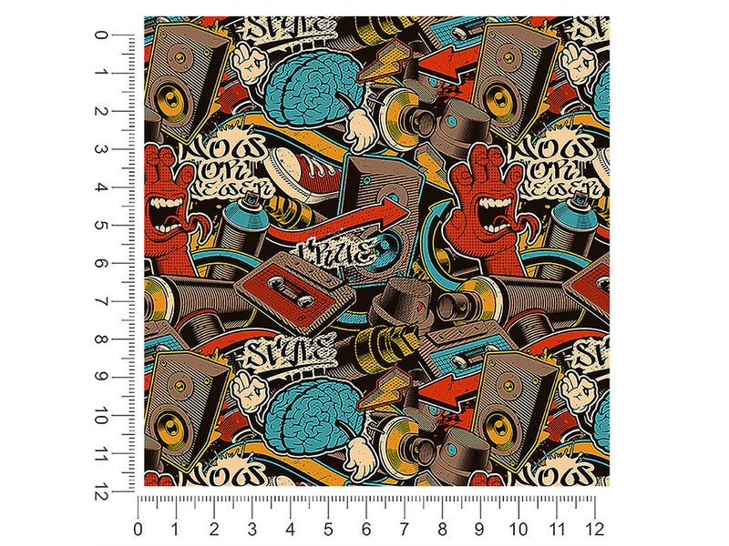 entrance music graffiti 1ft x 1ft Craft Sheets