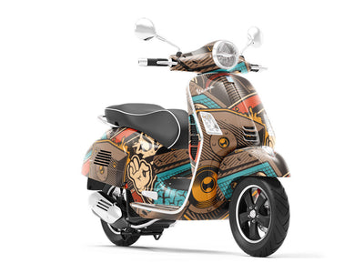 Entrance Music Graffiti Vespa Scooter Wrap Film