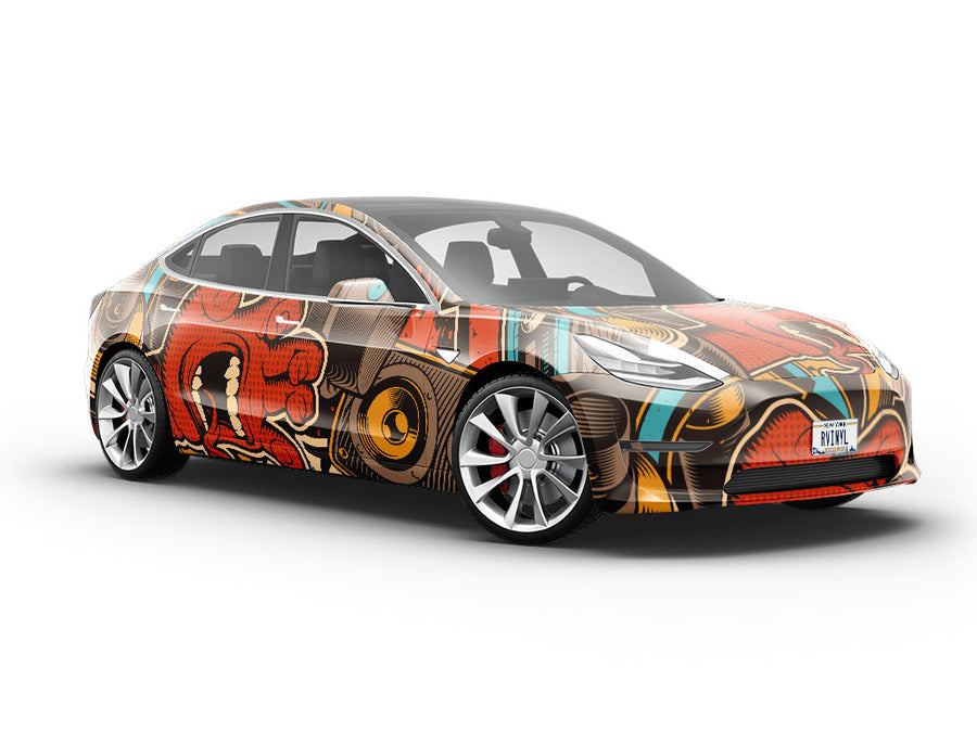 Entrance Music Graffiti Vehicle Vinyl Wrap