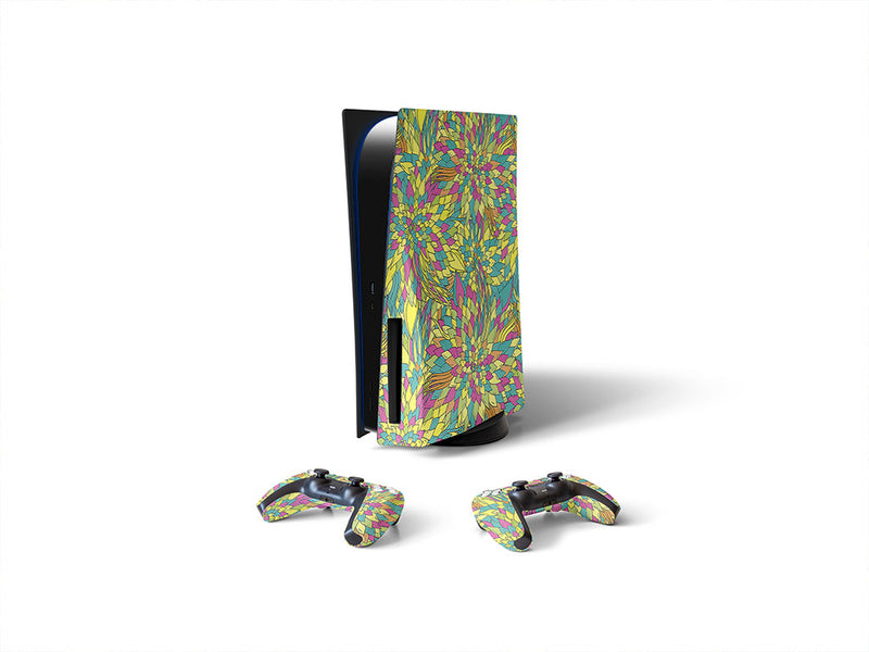entranced fascination floral Sony PS5 DIY Skin