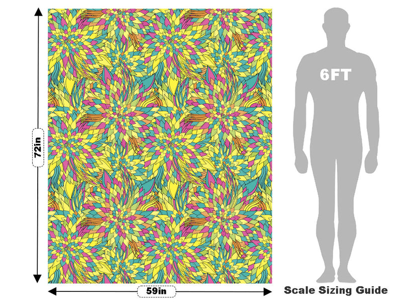 Entranced Fascination Floral Vehicle Wrap Scale~Rwraps Series 914 Entranced Fascination Floral Measurements~1