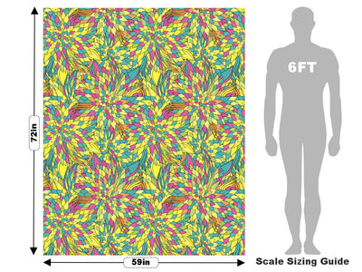 Entranced Fascination Floral Vehicle Wrap Scale~Rwraps Series 914 Entranced Fascination Floral Measurements~1