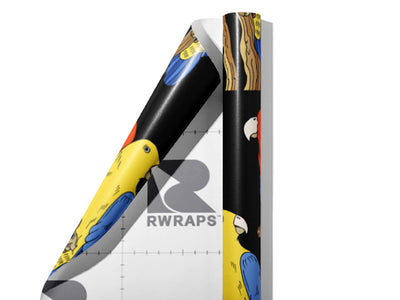 Epimenides Paradox Birds Wrap Film Sheets~Rwraps Series 914 Epimenides Paradox Birds Scrolled Sheet~3