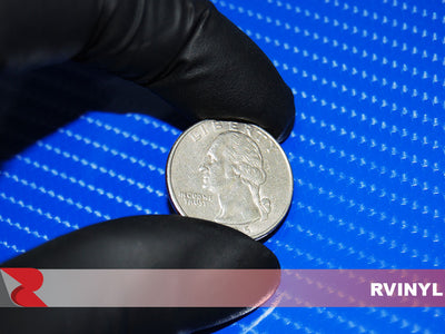 Blue 5D Bike Carbon Fiber Vinyl Film Wrap