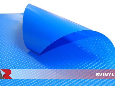 Blue 5D Carbon Fiber Car Vinyl Wrap