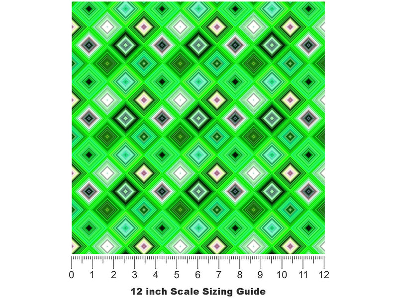 Erins Fancy Mosaic Vinyl Film Pattern Size 12 inch Scale~Rwraps Erins Fancy Mosaic Sizing Chart~2