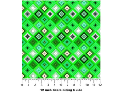 Erins Fancy Mosaic Vinyl Film Pattern Size 12 inch Scale~Rwraps Erins Fancy Mosaic Sizing Chart~2