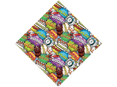 Espionage Comic Sticker Bomb Vinyl Wrap Pattern