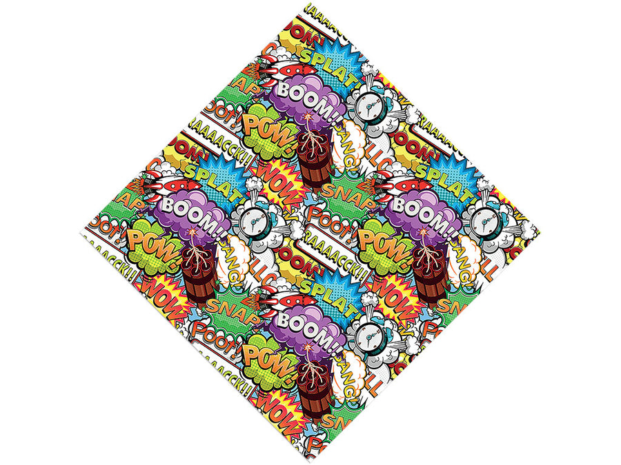 Espionage Comic Sticker Bomb Vinyl Wrap Pattern