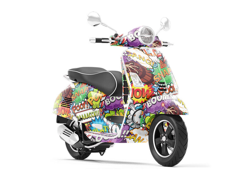 Espionage Comic Sticker Bomb Vespa Scooter Wrap Film