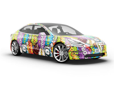 Espionage Comic Sticker Bomb Vehicle Vinyl Wrap