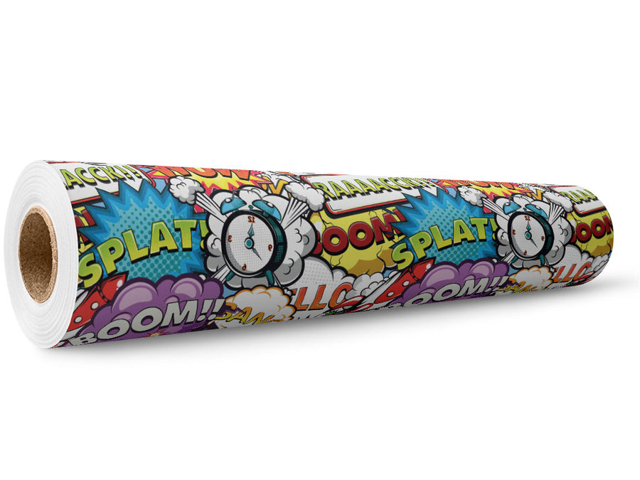 Espionage Comic Sticker Bomb Wrap Film Wholesale Roll~Rwraps Series 914 Digitally Printed Vinyl Roll~5