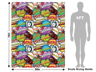 Espionage Comic Sticker Bomb Vehicle Wrap Scale~Rwraps Series 914 Espionage Comic Sticker Bomb Measurements~2