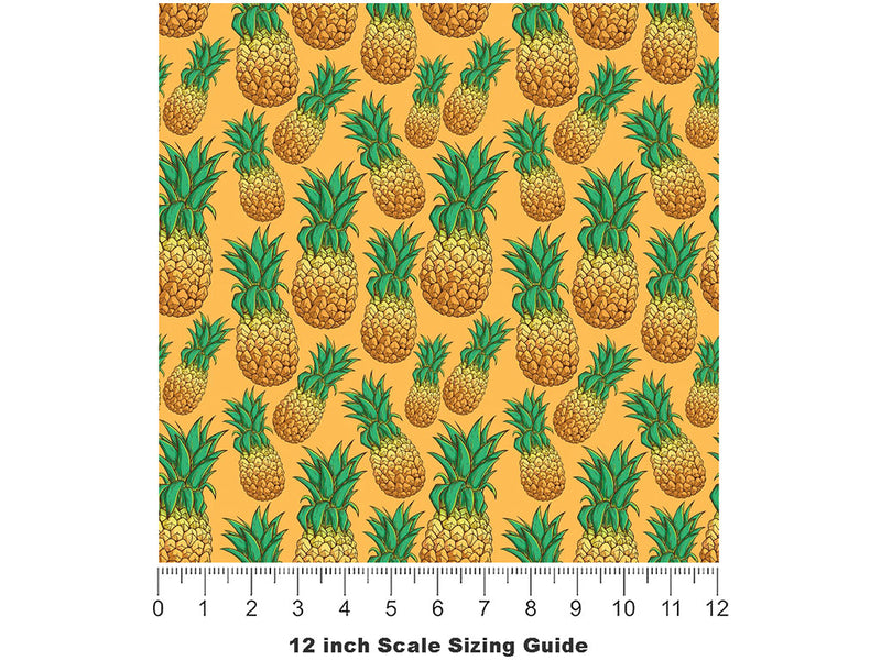 European Fascination Fruit Vinyl Film Pattern Size 12 inch Scale~Rwraps European Fascination Fruit Sizing Chart~2