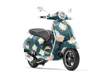 Evening Masters Birds Vespa Scooter Wrap Film