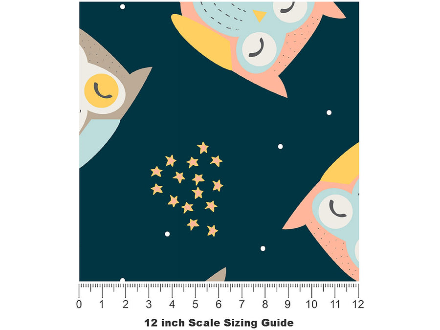 Evening Masters Birds Vinyl Film Pattern Size 12 inch Scale~Rwraps Evening Masters Birds Sizing Chart~2