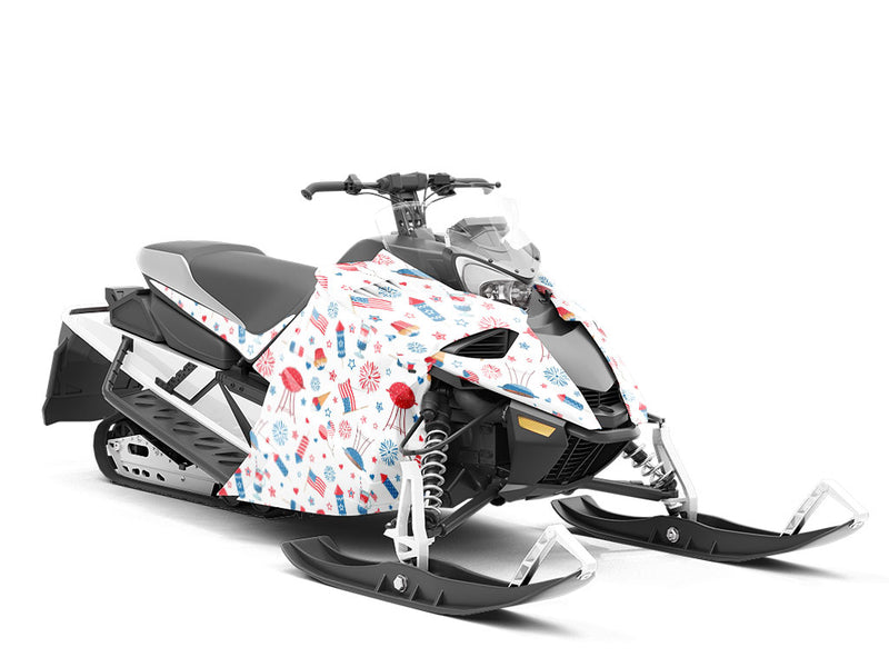 Evening Prep Americana Custom Wrapped Snowmobile