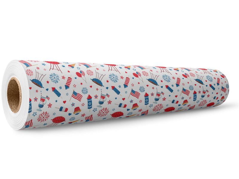 Evening Prep Americana Wrap Film Wholesale Roll~Rwraps Series 914 Digitally Printed Vinyl Roll~5