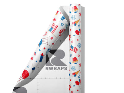 Evening Prep Americana Wrap Film Sheets~Rwraps Series 914 Evening Prep Americana Scrolled Sheet~4
