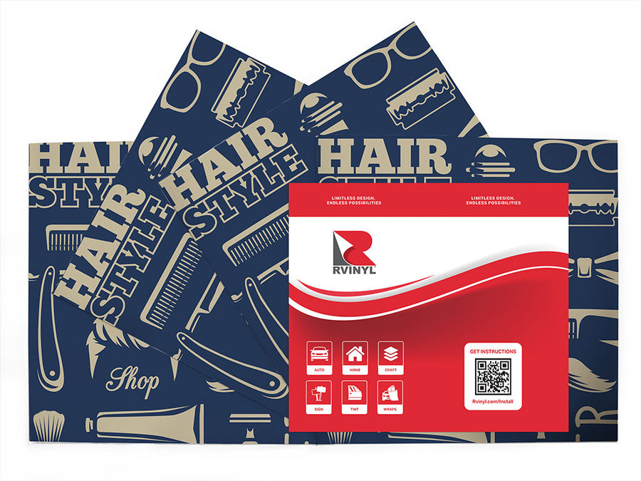 evening shadow barber shop Craft Vinyl Sheet Pack