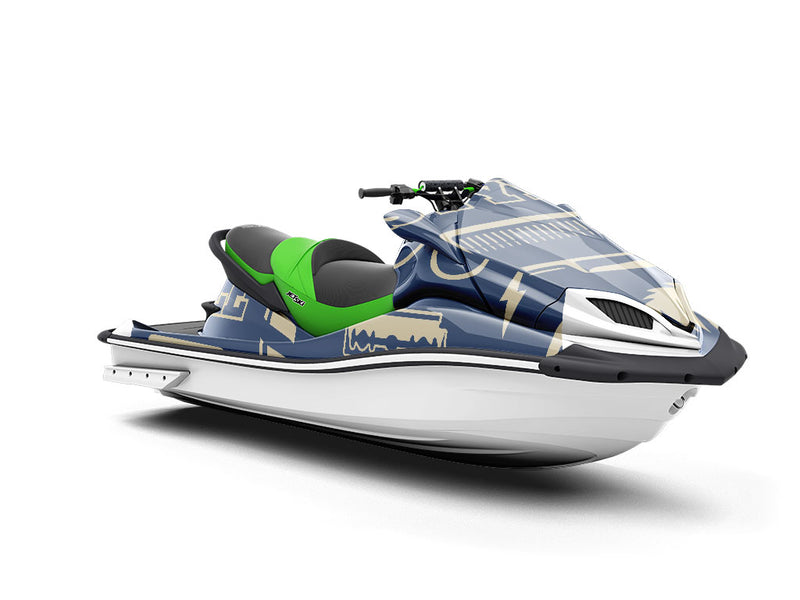 Evening Shadow Barber Jet Ski Vinyl Customized Wrap