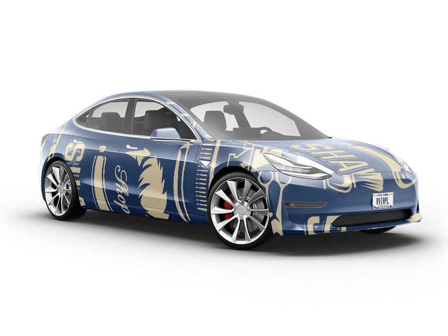 Evening Shadow Barber Vehicle Vinyl Wrap