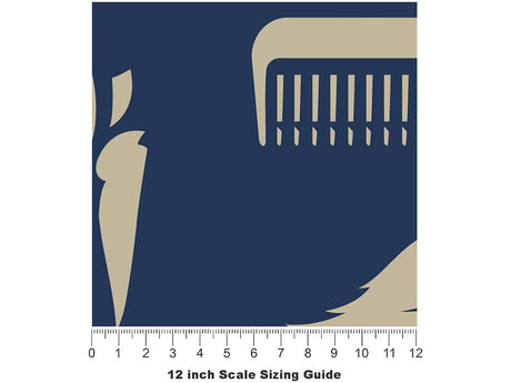 Evening Shadow Barber Vinyl Film Pattern Size 12 inch Scale~Rwraps Evening Shadow Barber Sizing Chart~2