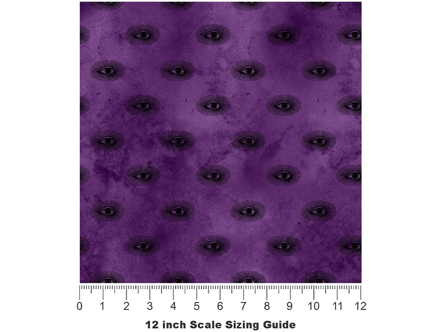 Evil Eye Witch Vinyl Film Pattern Size 12 inch Scale~Rwraps Evil Eye Witch Sizing Chart~2