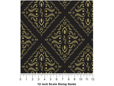 Evolved Carpet Art Deco Vinyl Film Pattern Size 12 inch Scale~Rwraps Evolved Carpet Art Deco Sizing Chart~2