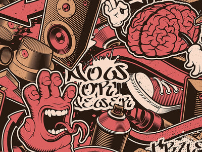Exit Music Graffiti Vinyl Wrap Pattern~Rwraps Series 914 Digitally Printed Vinyl Wrap~0