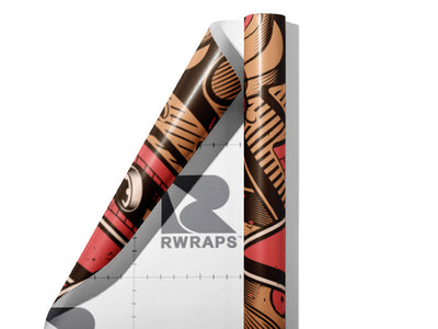 Exit Music Graffiti Wrap Film Sheets~Rwraps Series 914 Exit Music Graffiti Scrolled Sheet~3
