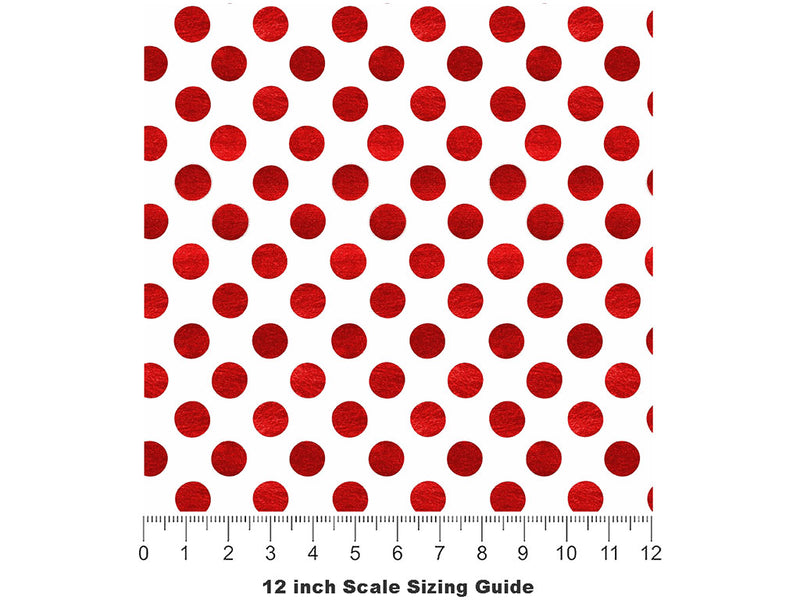 Exit Sign Polka Dot Vinyl Film Pattern Size 12 inch Scale~Rwraps Exit Sign Polka Dot Sizing Chart~2