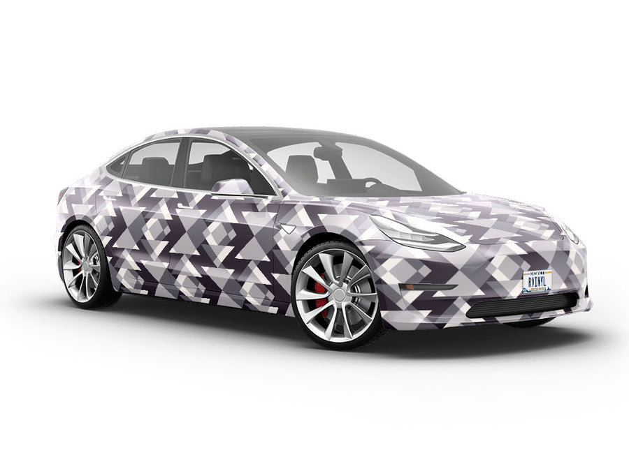 Expanding Outward Mosaic Vehicle Vinyl Wrap