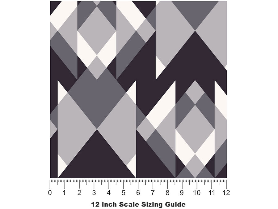 Expanding Outward Mosaic Vinyl Film Pattern Size 12 inch Scale~Rwraps Expanding Outward Mosaic Sizing Chart~2