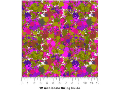 Experiment Gone Wrong Paint Splatter Vinyl Film Pattern Size 12 inch Scale~Rwraps Experiment Gone Wrong Paint Splatter Sizing Chart~2