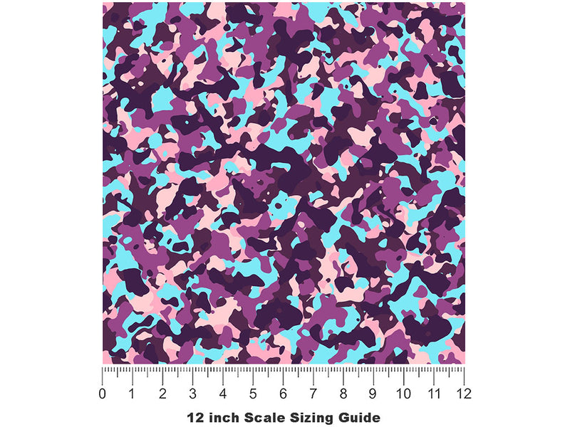 Explosive Party Camouflage Vinyl Film Pattern Size 12 inch Scale~Rwraps Explosive Party Camouflage Sizing Chart~3