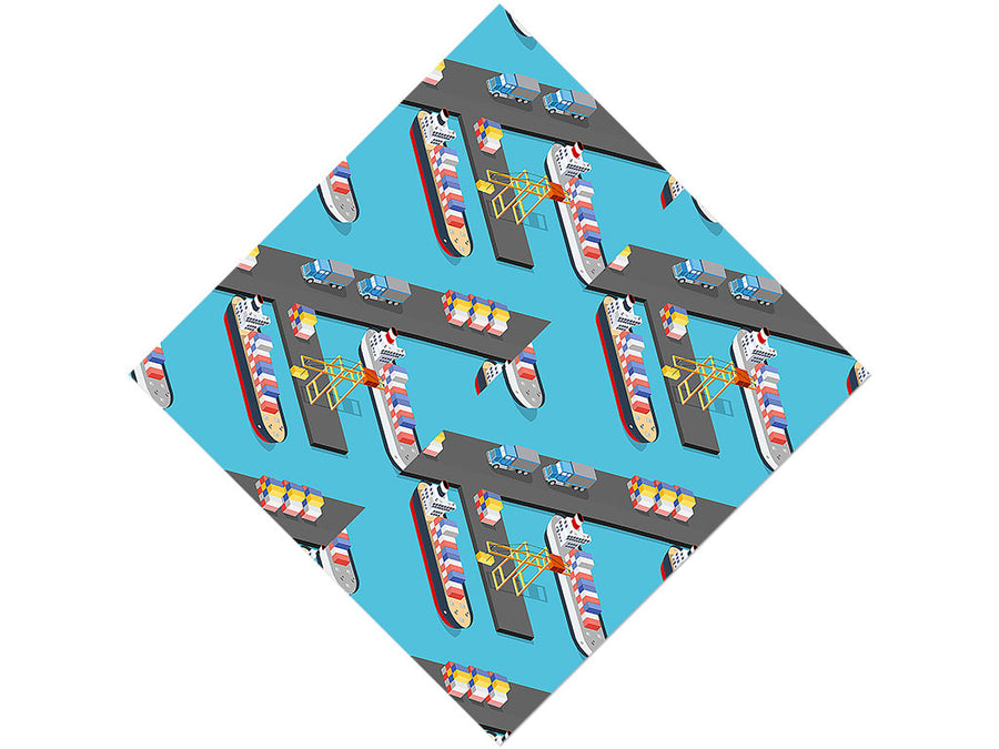 Exported Goods Cityscape Vinyl Wrap Pattern