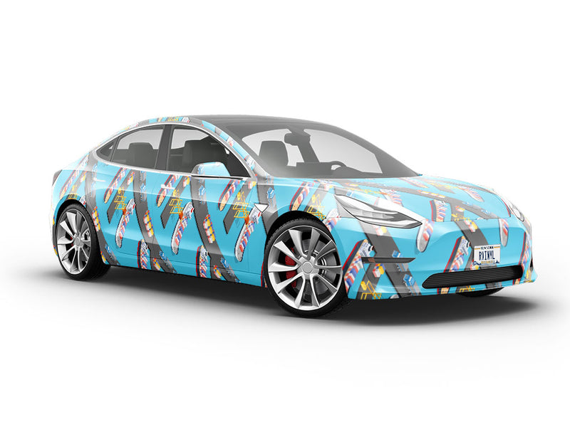 Exported Goods Cityscape Vehicle Vinyl Wrap