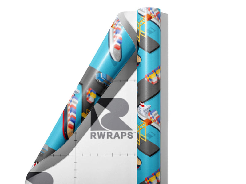 Exported Goods Cityscape Wrap Film Sheets~Rwraps Series 914 Exported Goods Cityscape Scrolled Sheet~4