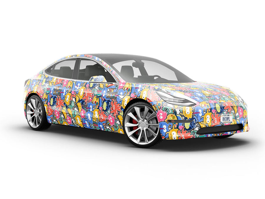 Extraterrestrial Parade Sticker Bomb Vehicle Vinyl Wrap