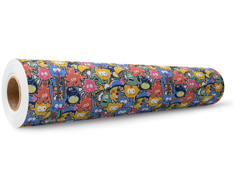 Extraterrestrial Parade Sticker Bomb Wrap Film Wholesale Roll~Rwraps Series 914 Digitally Printed Vinyl Roll~5