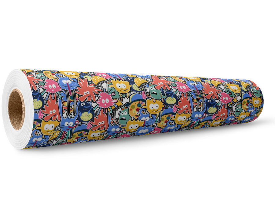 Extraterrestrial Parade Sticker Bomb Wrap Film Wholesale Roll~Rwraps Series 914 Digitally Printed Vinyl Roll~5