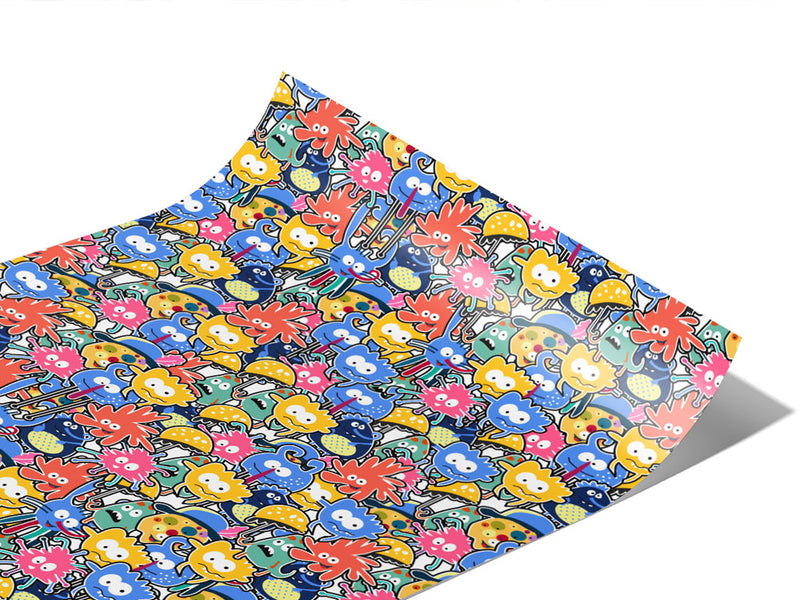 Extraterrestrial Parade Sticker Bomb Vinyl Wraps~Rwraps Series 914 Digitally Printed Vinyl Wrap~1
