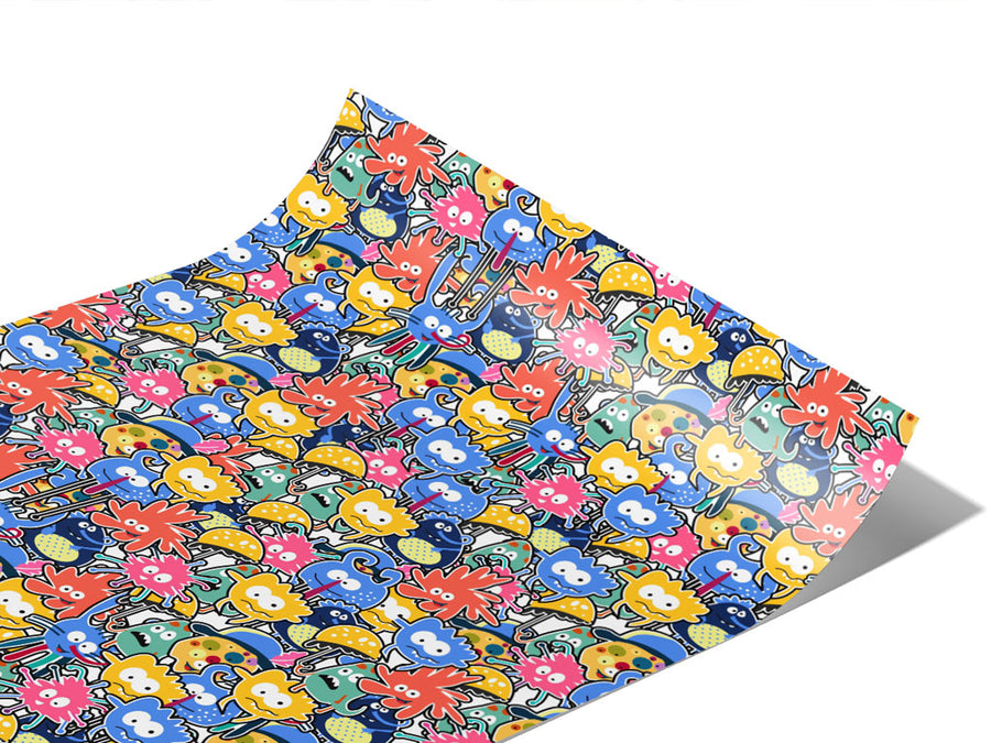 Extraterrestrial Parade Sticker Bomb Vinyl Wraps~Rwraps Series 914 Digitally Printed Vinyl Wrap~1