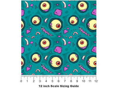Eye Spy Zombie Vinyl Film Pattern Size 12 inch Scale~Rwraps Eye Spy Zombie Sizing Chart~2
