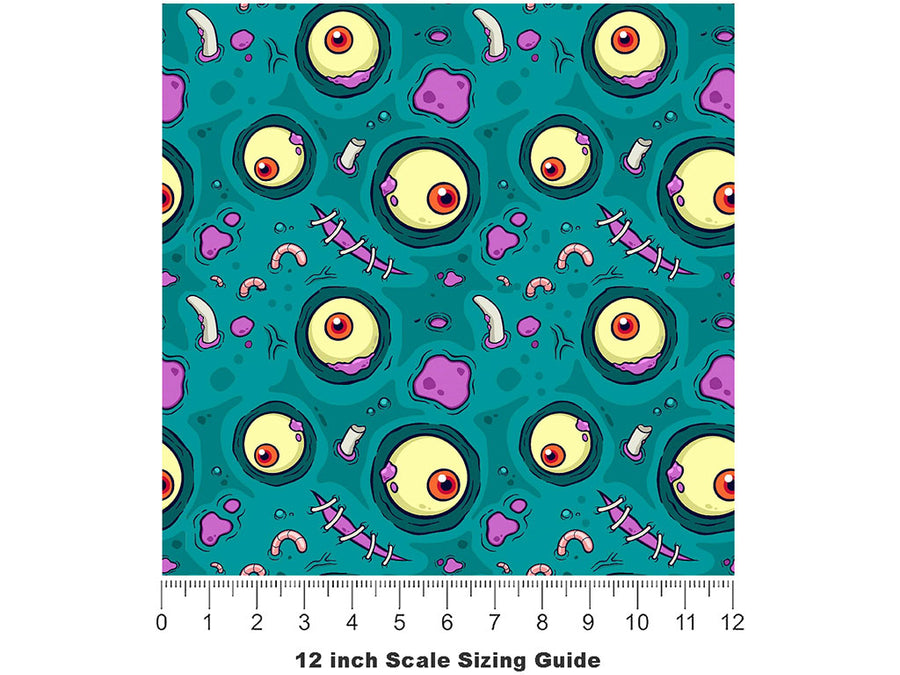 Eye Spy Zombie Vinyl Film Pattern Size 12 inch Scale~Rwraps Eye Spy Zombie Sizing Chart~2