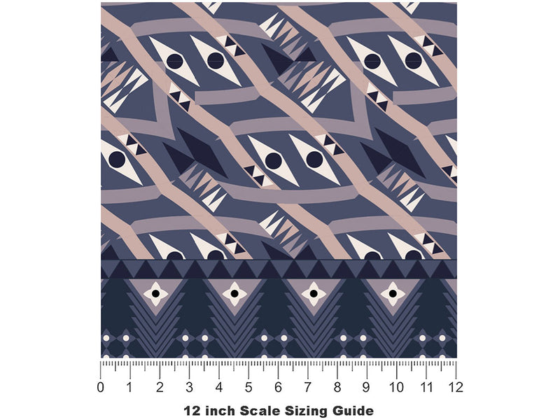 Eyes Own Abstract Vinyl Film Pattern Size 12 inch Scale~Rwraps Eyes Own Abstract Sizing Chart~2