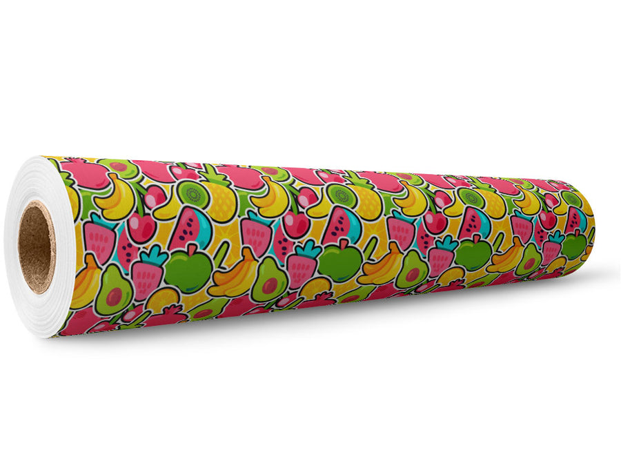 Fabulous Fruit Sticker Bomb Wrap Film Wholesale Roll~Rwraps Series 914 Digitally Printed Vinyl Roll~5